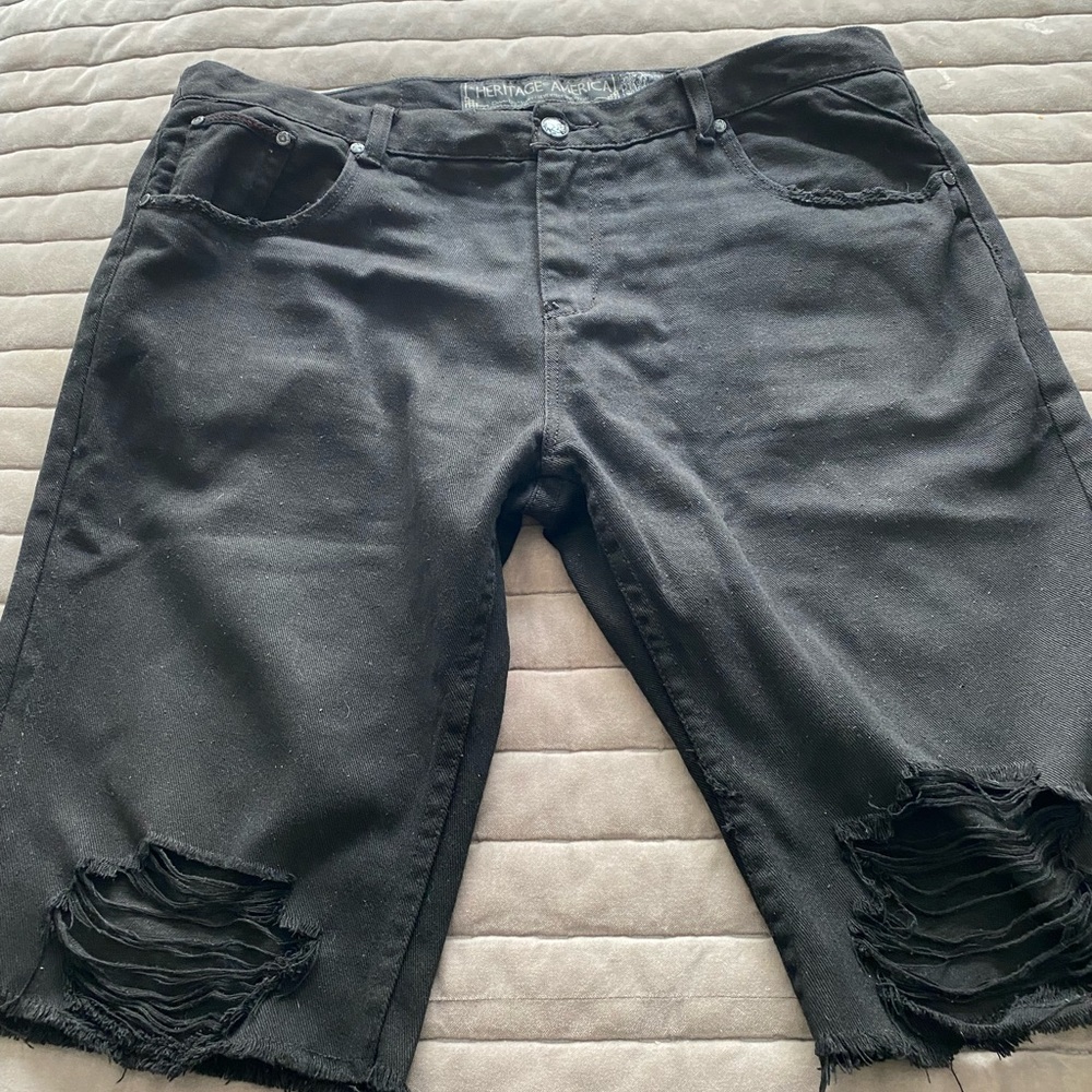 Heritage America Mens Jean Shorts